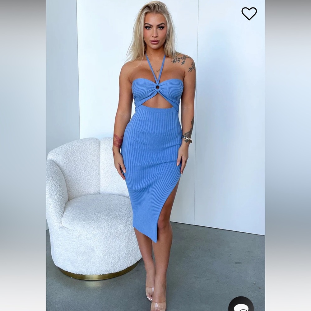 MIDI ribbed dress